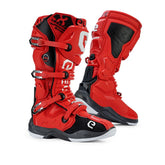 Stivali X LEGEND Off-Road, stivali rossi con chiusura regolabile. Da ELEVEIT MOTOBOOTS.
